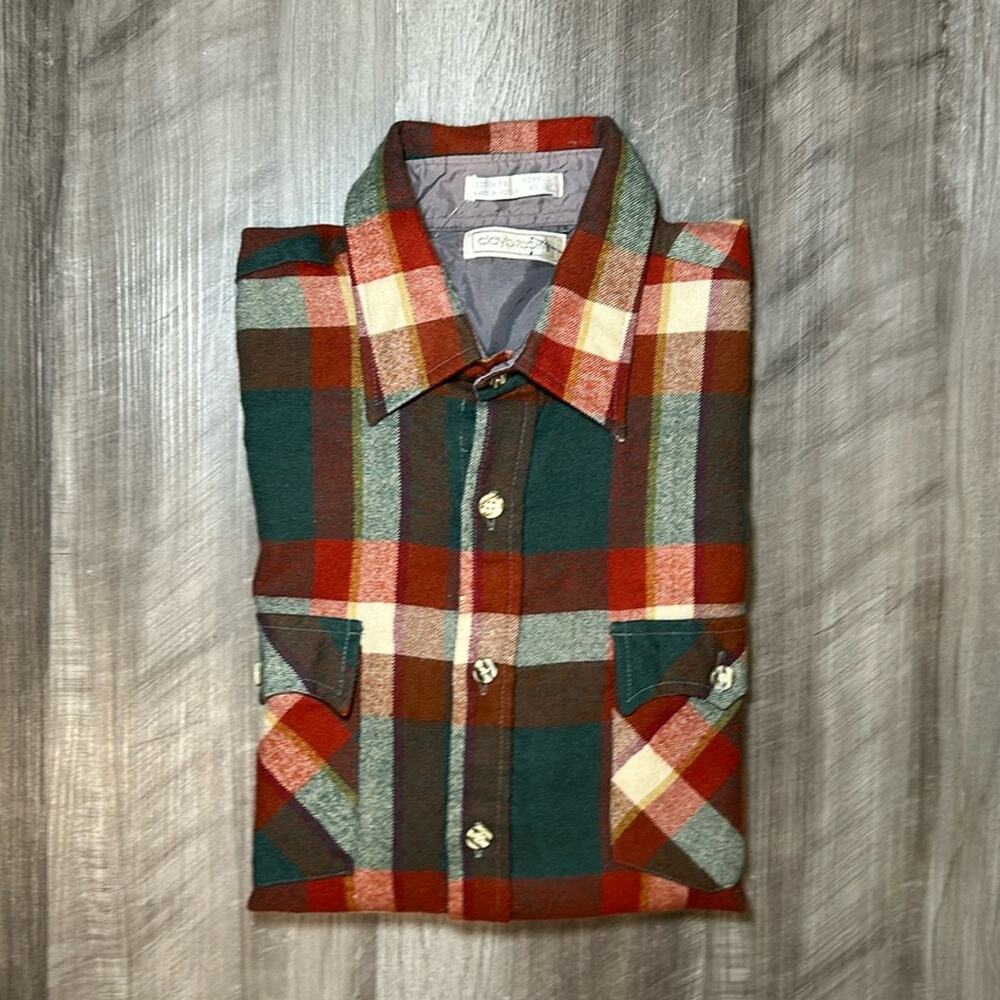 Claybrooke Vintage Flannel Long Sleeve Button Down - Large